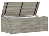 Garden Storage Box Poly Rattan 100x50x50 cm Grey 46473