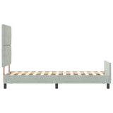 ZNTS Bed Frame Light Grey 80x200 cm Velvet 3344969