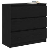Sideboard Black Oak 80x35x76 cm Engineered Wood 861734