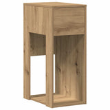 ZNTS Computer Tower Stand with Drawer Artisan Oak 30x44x74 cm 858739