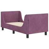 Toddler Bed Frame with Headboard Purple 70 x 140 cm Velvet 42010851