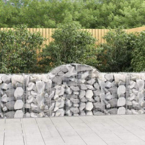 Arched Gabion Baskets 11 pcs 200x50x80/100 cm Galvanised Iron 3146308