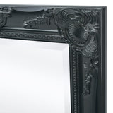 ZNTS Wall Mirror Baroque Style 100x50 cm Black 243682