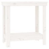 Work Bench White 80x50x80 cm Solid Wood Pine 822497