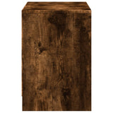 TV Cabinet with LED Smoked Oak 100x34x50 cm Engineered Wood 852219