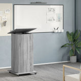 Lectern with Wheels & Drawer Grey Sonoma 55x55x107 cm Engineered Wood 848029