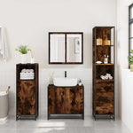 ZNTS Bathroom Cabinet Smoked Oak 35x37.5x166 cm Engineered Wood 849246