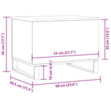 ZNTS Coffee Table Old Wood 60x44.5x45 cm Engineered Wood 857440