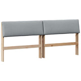 Upholstered Headboard Light Grey 180 cm Solid Pine Wood 879104