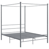Bed Frame Grey Powder-coated metal Double Classic/Traditional 325065