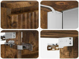 Bathroom Cabinet Set 5 pcs Smoked Oak Engineered Wood 3407307
