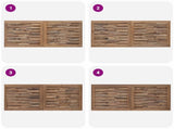Bed Headboard Natural Solid Teak Wood 42024548