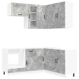 Kitchen Unit KALMAR 8 pcs Concrete Grey Engineered Wood 3438374