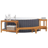 Hot Tub Surround Half-Round Brown 272 x 120 x 55.5 cm 4108127