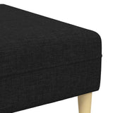 Fabric Sofa with Cushion 3 pcs Black 208 cm Fabric 3335164