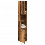 ZNTS Bathroom Cabinet Old Wood 30x30x190 cm Engineered Wood 857199