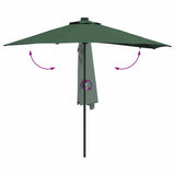 Garden Parasol Green 294 x 150 x 223 cm Polyester and Steel 42003260