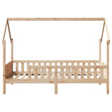 Kids' House Bed Frame without Mattress 90x190 cm Single Pine 850707