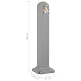 Garden Tanker with Faucet Light Grey Stone Look 316183