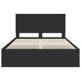 Bed Frame with Drawer Black 140 x 200 cm Engineer Wood 3411111