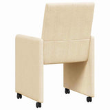 Dining Chairs with Wheels 2 pcs Cream 57 x 66 x 94 cm 42017803