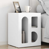 Bedside Table White 40 x 35 x 50 cm Engineered Wood 891244