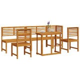 Garden Bistro Set 6 pcs Brown Solid Acacia Wood 3328697