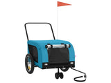 Pet Bike Trailer Blue and Black Oxford Fabric and Iron 94023