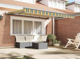 Retractable Awning Green 250 x 200 cm Fabric 3329466