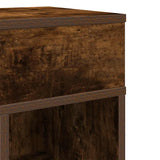Bedside Cabinet with Drawer Smoked Oak 25x31x66 cm 858622