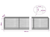 Gabion with 5 mm Wire and 5x5 cm Mesh 400x100x100 cm 3464354