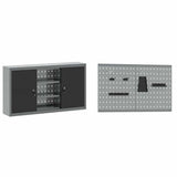 Work Cabinet Set with Drawer with Shelf Manual 5 pcs Black 3321426