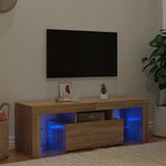 TV Cabinet with LED Lights Sonoma Oak 120x35x40 cm 804349