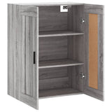 Wall Mounted Cabinet Grey Sonoma 69.5x34x90 cm Engineered Wood 830402