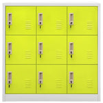 ZNTS Locker Cabinets 5 pcs Light Grey and Green 90x45x92.5 cm Steel 3095246