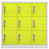 ZNTS Locker Cabinets 5 pcs Light Grey and Green 90x45x92.5 cm Steel 3095246