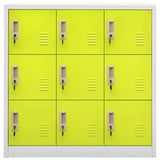 Locker Cabinet Light Grey and Green 90x45x92.5 cm Steel 336443