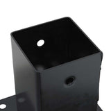 Post Bases Square 12 pcs Anthracite 81x81 mm Powder-coated Steel 42000027