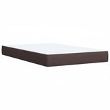 Box Spring Bed with Mattress Dark Brown 120x190 cm Fabric 3285837