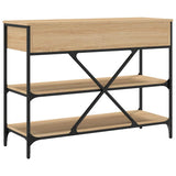 Console Table with Drawers and Shelves Sonoma Oak Engineered Wood 833404