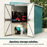 Wall-mounted Garden Shed Green 118x194x178 cm Galvanised Steel 316221