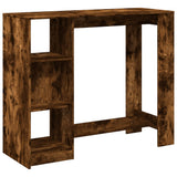 Bar Table with Shelf Smoked Oak 124x46x103.5 cm Engineered Wood 854395