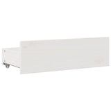 Bed Frame without Mattress with Drawers White 90x200 cm Solid Wood Pine 3308814