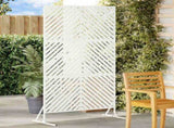 Privacy Screen White 100 x 50 x 180 cm Steel 868543