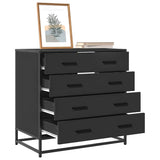 Drawer Cabinet Black 70x41x70 cm Engineered Wood 849079