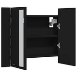 LED Bathroom Mirror Cabinet Black 60x12x45 cm Acrylic 804957
