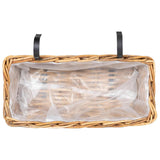 Hanging Planter Basket GENDT 2 pcs Natural Brown Kubu Rattan 42020968