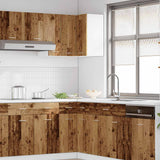 Hanging Corner Cabinet Lyon Old Wood 57x57x60 cm Engineered Wood 856122