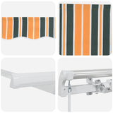 Retractable Awning Manual Green and yellow 350 x 250 cm Fabric 3330447