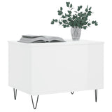 ZNTS Coffee Table High Gloss White 60x44.5x45 cm Engineered Wood 830950